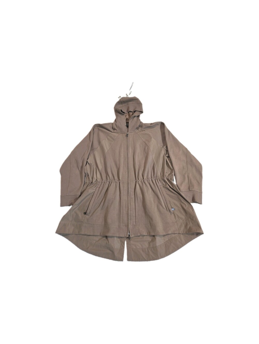 Athleta Sz 1X Hooded Jacket Triumph Hybrid Full Zip Nwot Pockets Brown